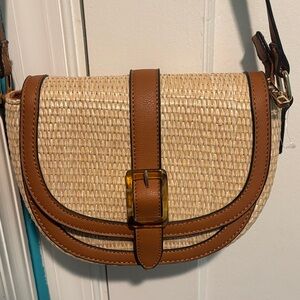 Chic Tan and Brown Crossbody Bag